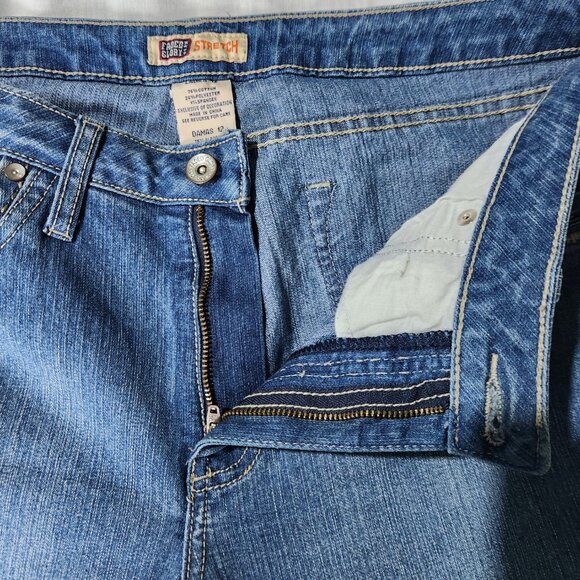 Faded Glory Capris Women's Size 12 Denim Jean Pants Cuffed Stretch Denim - Picture 4 of 9